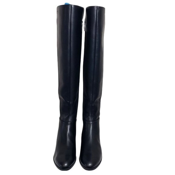 MICHAEL Michael Kors Womens Black Bromley Leather Knee High Riding Boots Size 5M - Picture 3 of 9